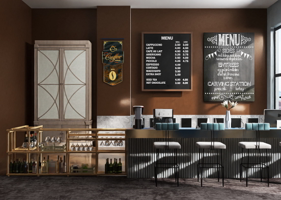 Un Lentosi Café  Design Rendering