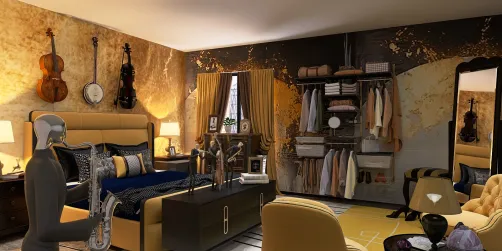 “Golden Groove” Bedroom 