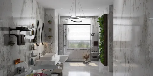 Modern apartment bathroom