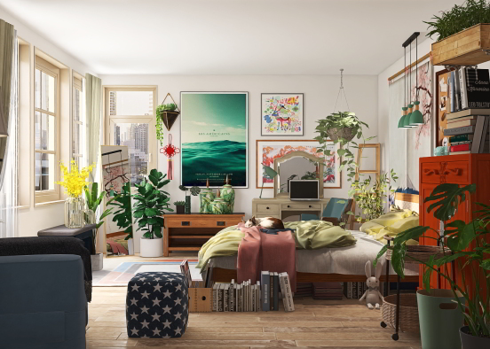 Plant lovers bedroom Design Rendering