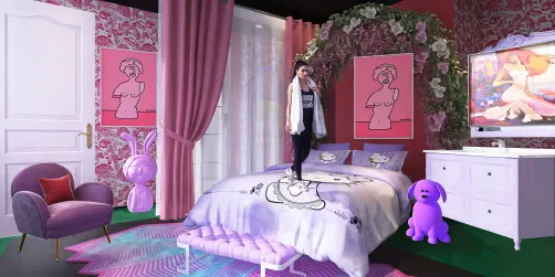 Teenage Barbie🩷💗💓 plays with purple 💜🟣💜 