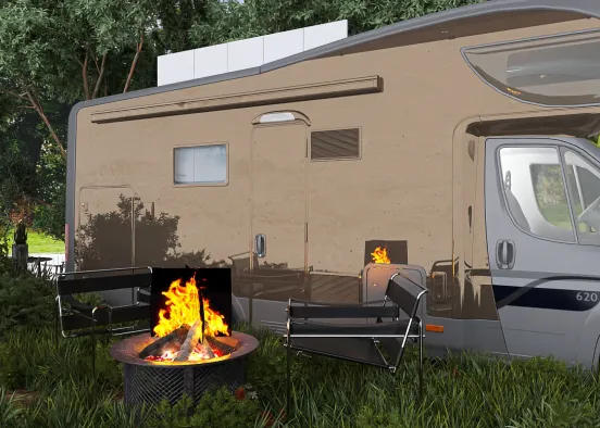 # mobile home in a small trailer 💯❤ Renderização de Design
