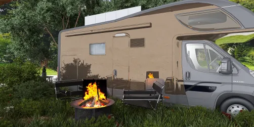 mobile home in a small trailer 💯❤