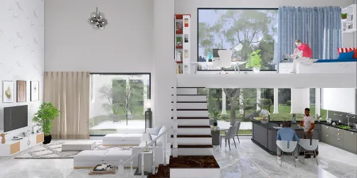 Casa com cômodos pequenos .