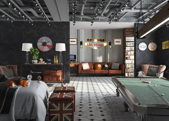 # industrial loft  Renderização de Design