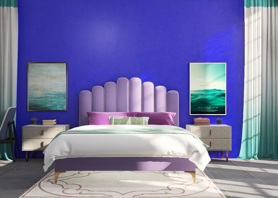 Aesthetic Colorful bedroom 💕 Design Rendering