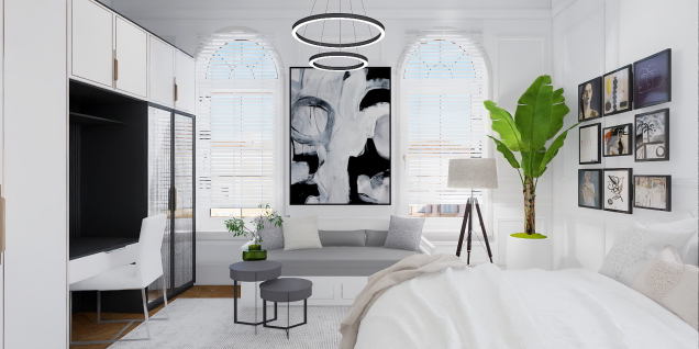 witte slaapkamer rustige style 
