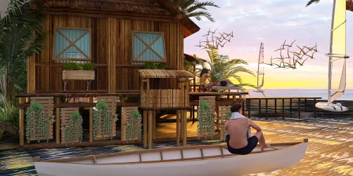 Casa flotante 