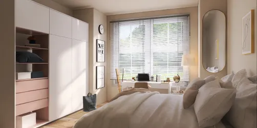 minimalistic boho bedroom 
