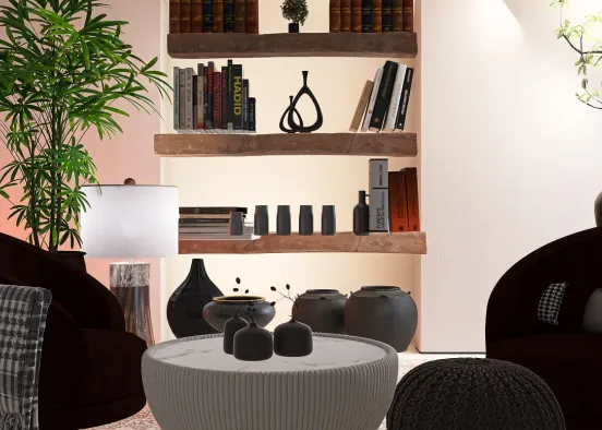 # 1 contempirary: living room Renderização de Design