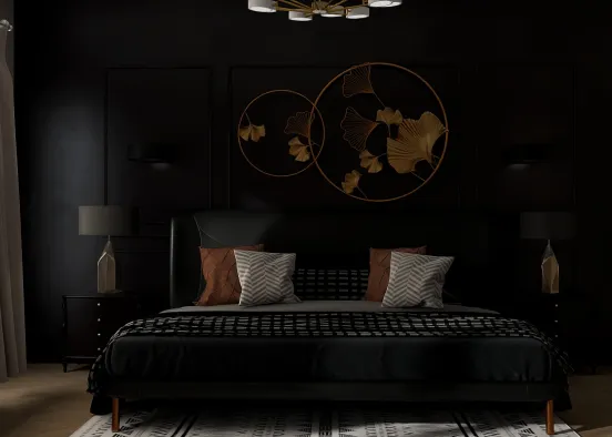 # Black Room Decor Renderização de Design