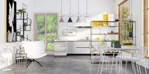 White modern kitchen idea 💡