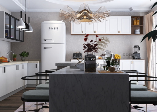 beautiful kitchen Design Rendering