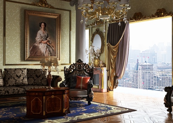 Baroque style suite Design Rendering