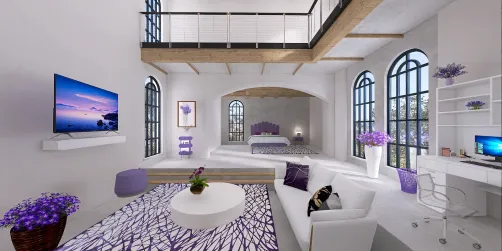 Minimal purple Style room