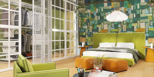 bedroom in green 🍃❤️‍🩹🥰😴