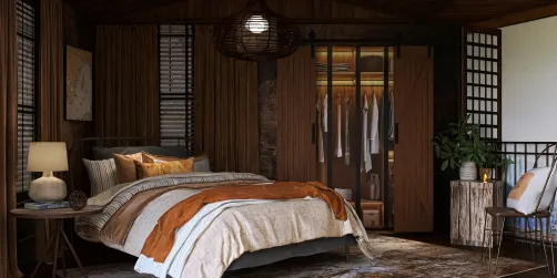 Industrial rustic bedroom