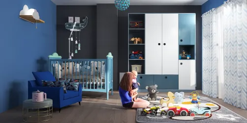 Newborn baby boy bedroom 