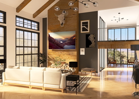 Future Livingroom Design Rendering