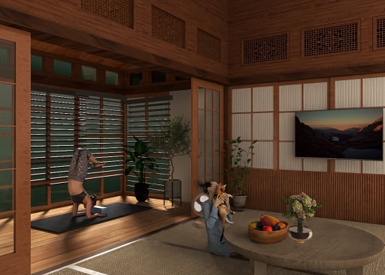 A Japanese style house  Design Rendering
