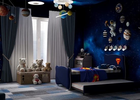 Planetarium kids bedroom  Design Rendering