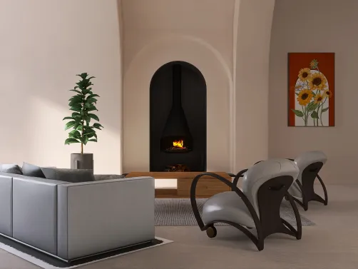 Salón con chimenea 