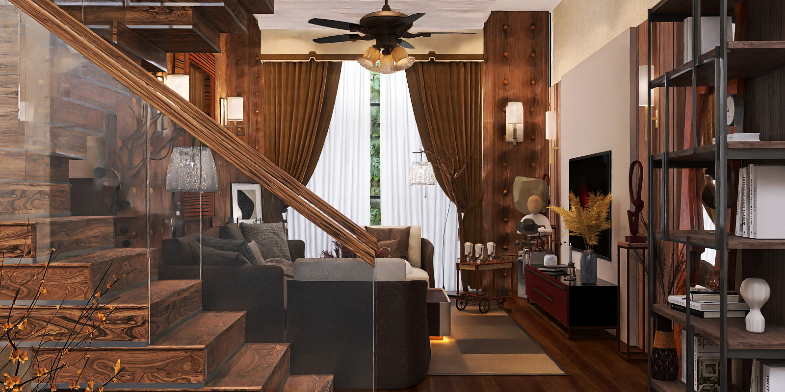 chocolate living room