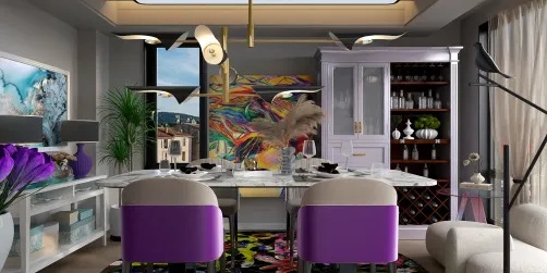 sala de jantar lavanda 🪻