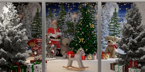 Christmas Toy Store Window 
