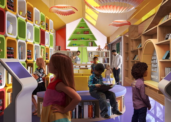 Biblioteca pública infantil  Design Rendering