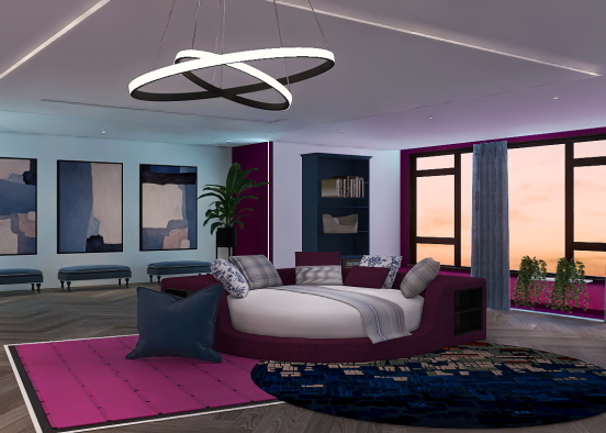Bedroom bicolor Design Rendering