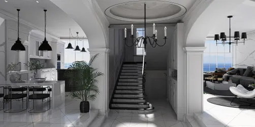 Entrance, Kitchen, Dining and Living Room