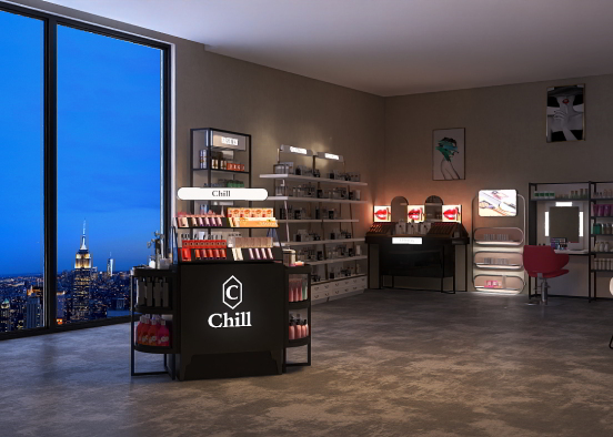 NYC beauty store Design Rendering