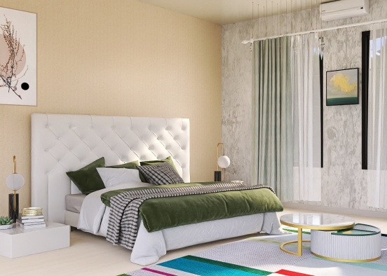 warm master bedroom  Design Rendering