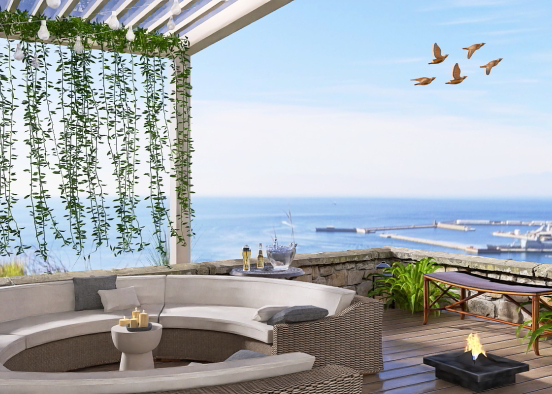 Rooftop Lounge Area Design Rendering