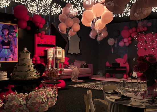 Aniversário de Adolescente  Design Rendering