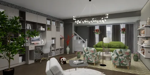 basement office/library 