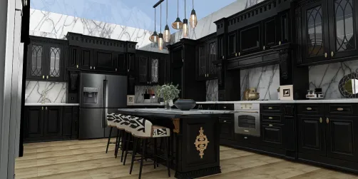 Contemporary Black Kitchen