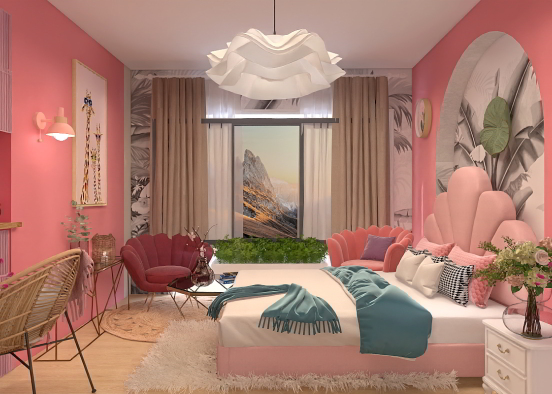 A Barbie-room Design Rendering