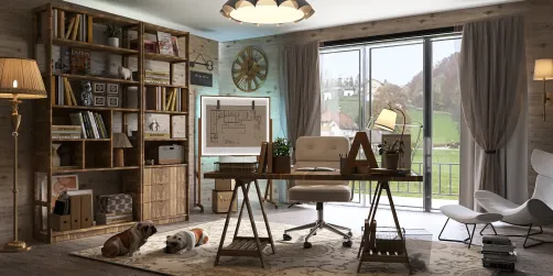 Farmhouse Office. Design 4 of 4.