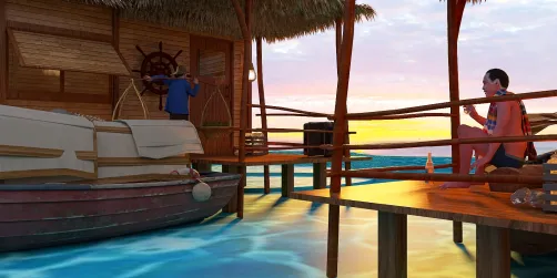 Floating village house 