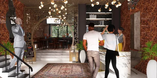 Restaurante internacional dois ambientes