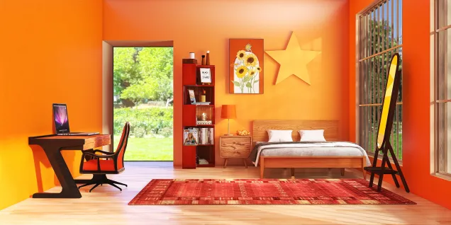 Orange Bedroom