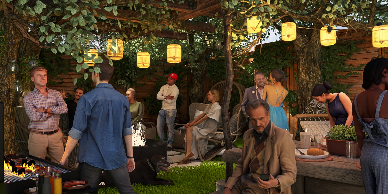 Backyard Garden Barbecue w/ Friends