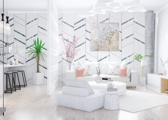 White decor Design Rendering