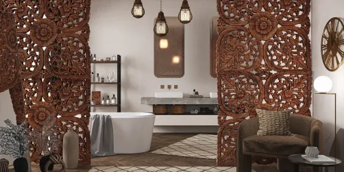 🪵Wood bathroom.🪵