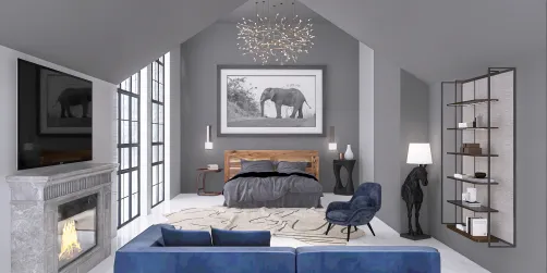 Bedroom for men.