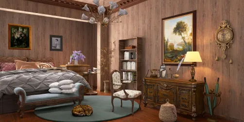 Cozy retro room
