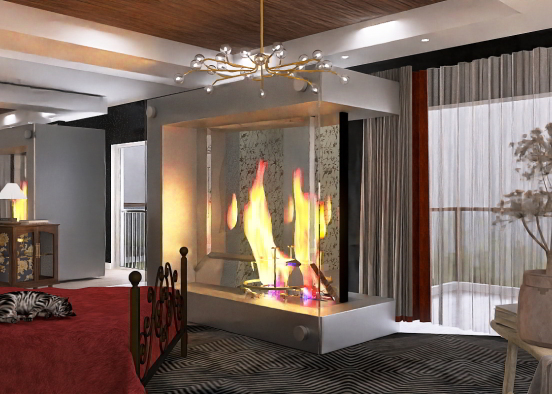 Fire reflection Design Rendering