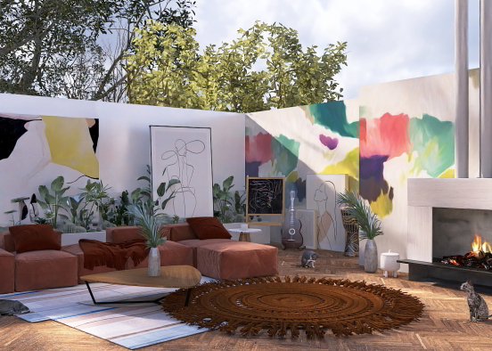 artsy patio  Design Rendering